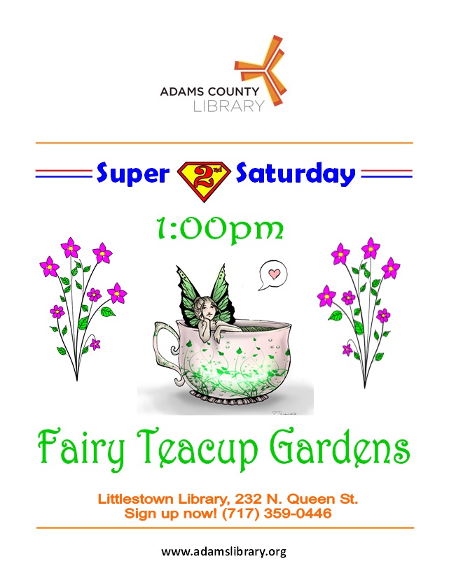 Fairy Teacup Gardens is a Super Second Saturday family program on  October 13, 2018 at 1:00pm.