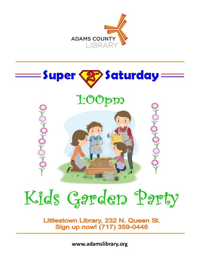 Kids Garden Party is at 1:00 pm.