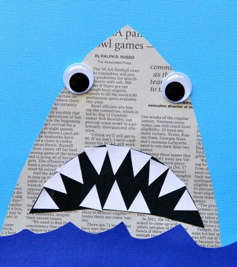 Newspaper Shark Craft for Fun Fest