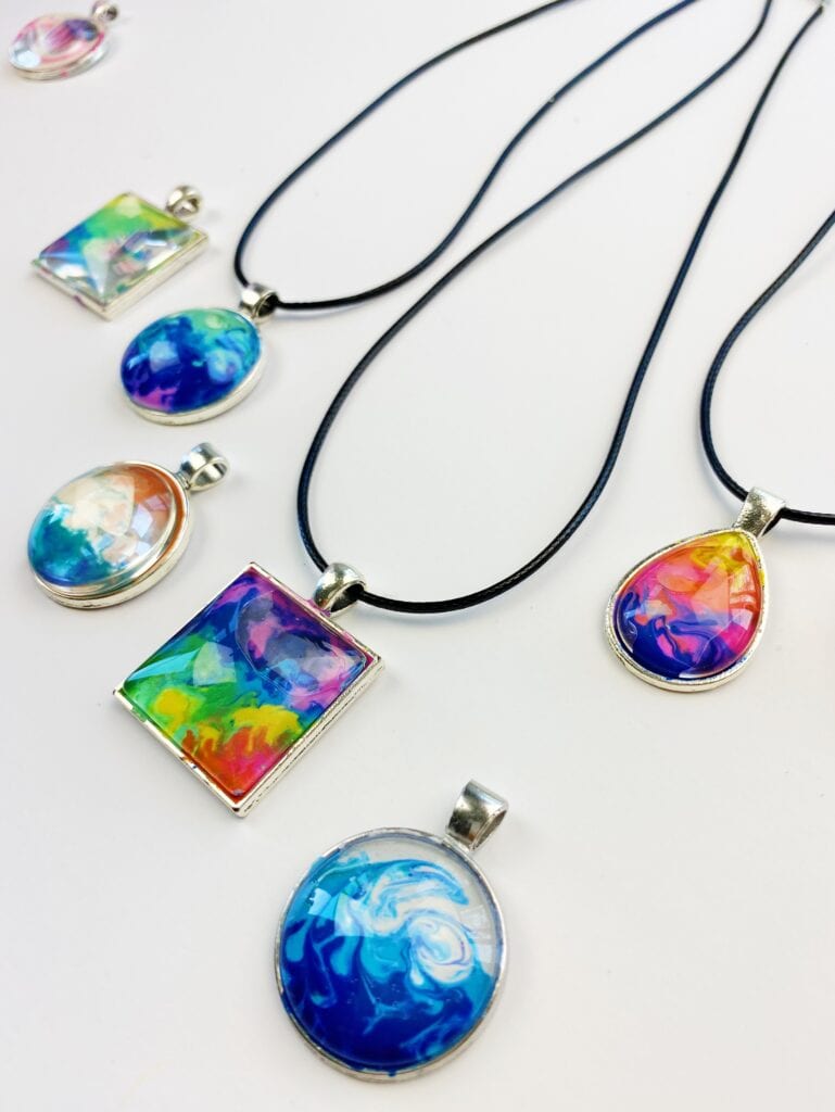 Melted Crayon Art pendants