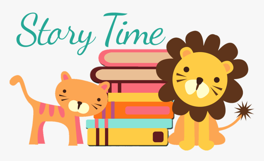 a graphic of a lion cub and a tiger cub in front of a stack of books