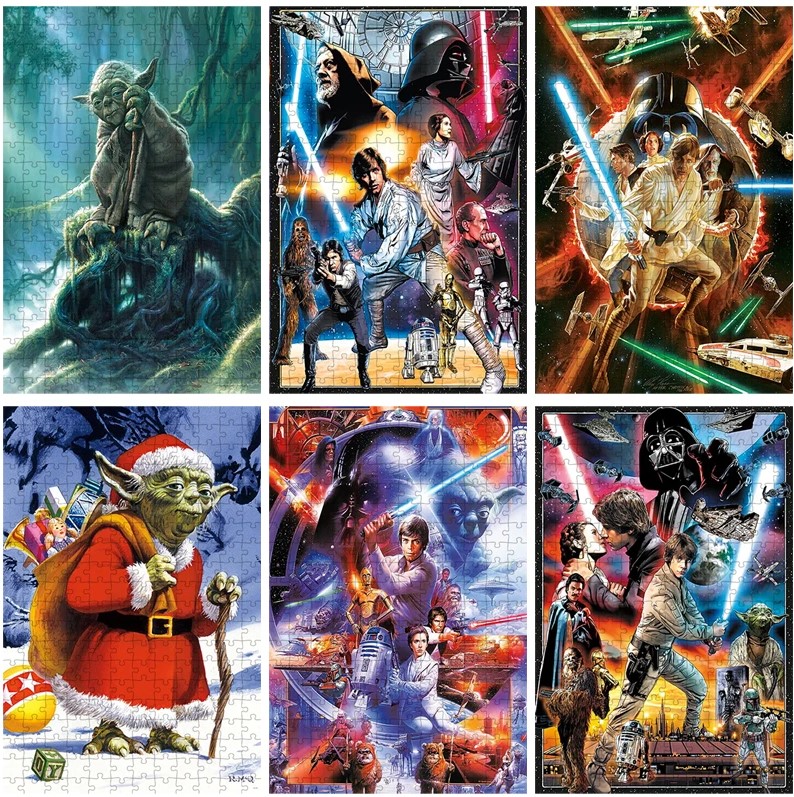 various images of star wars characters on puzzles