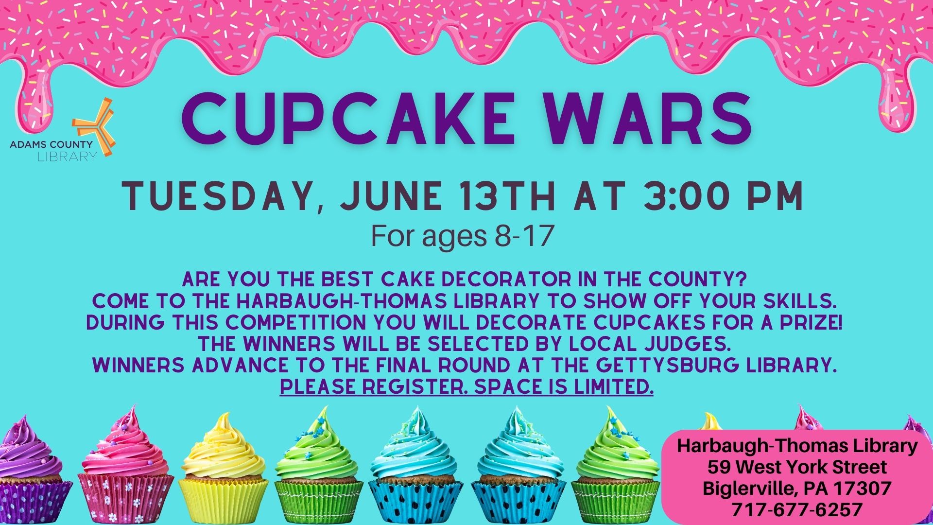 Cupcake Wars Tuesday June 13 at 3:00 PM