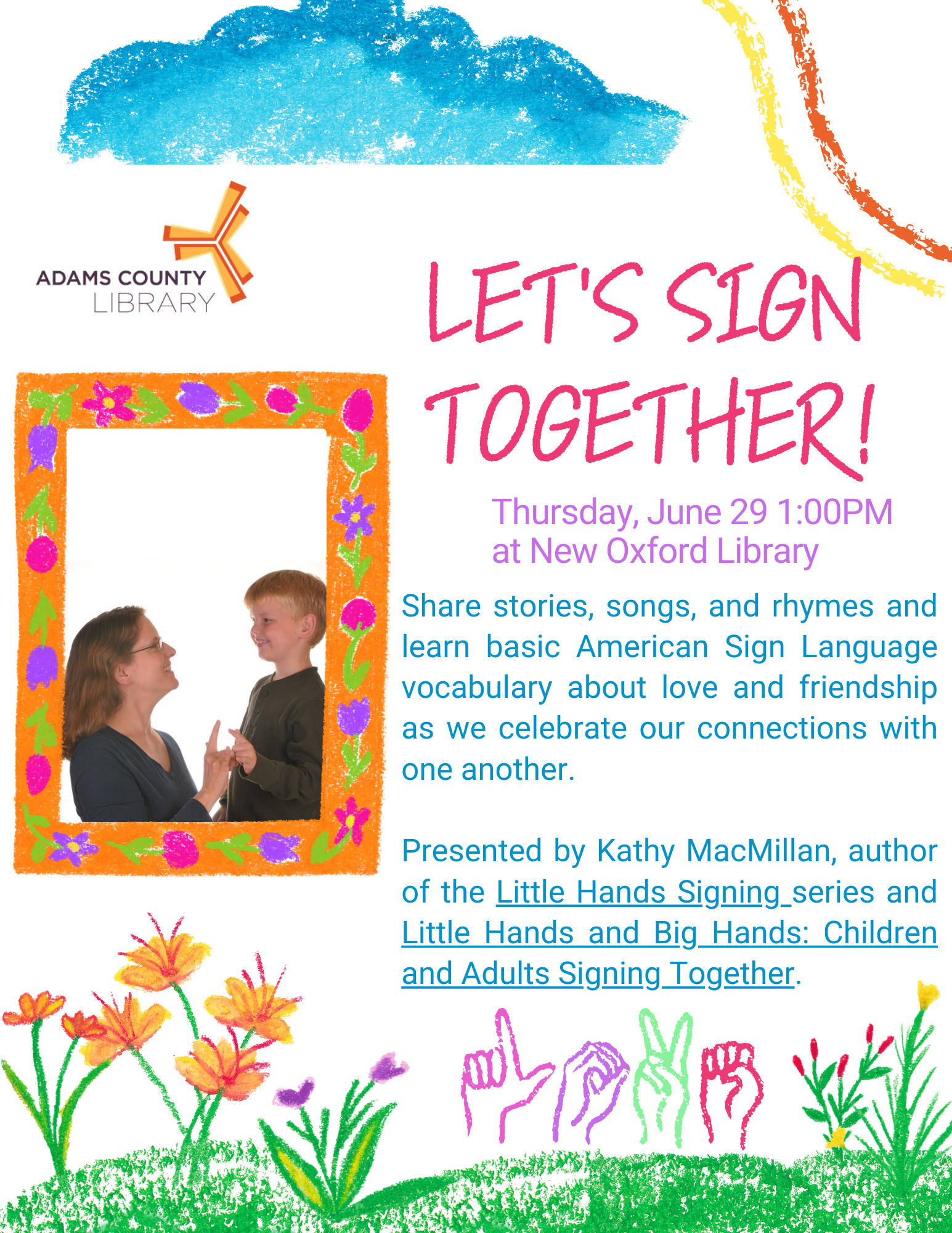 adult and child signing