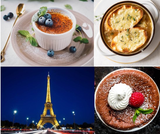 French food and the Eifel tower