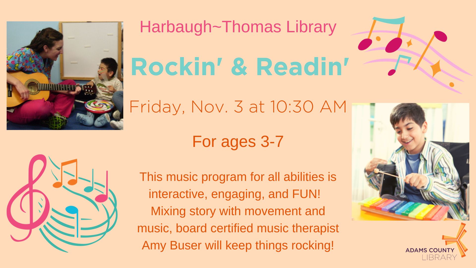 Rockin' and Readin' Program November 3 at 10:30 AM