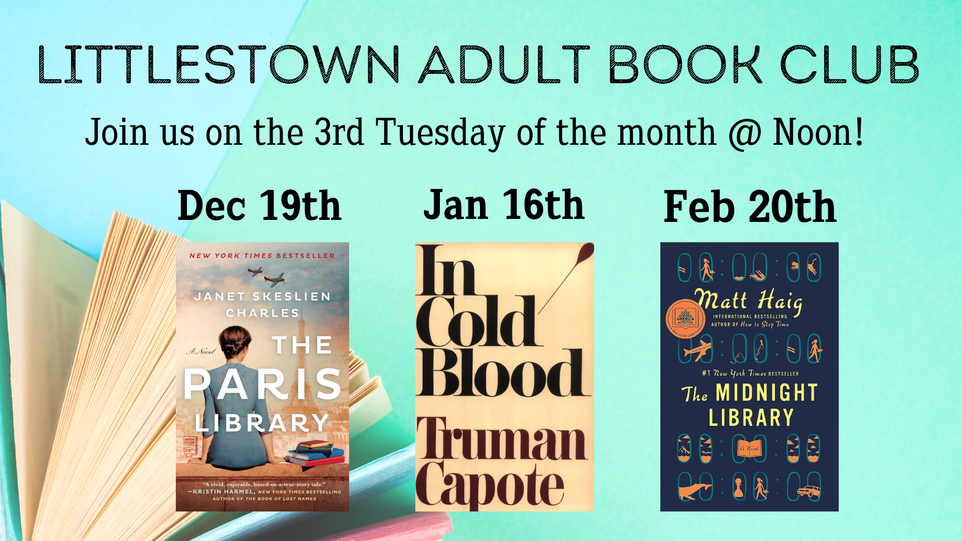 Littlestown Adult Book Club Winter 2023-2024