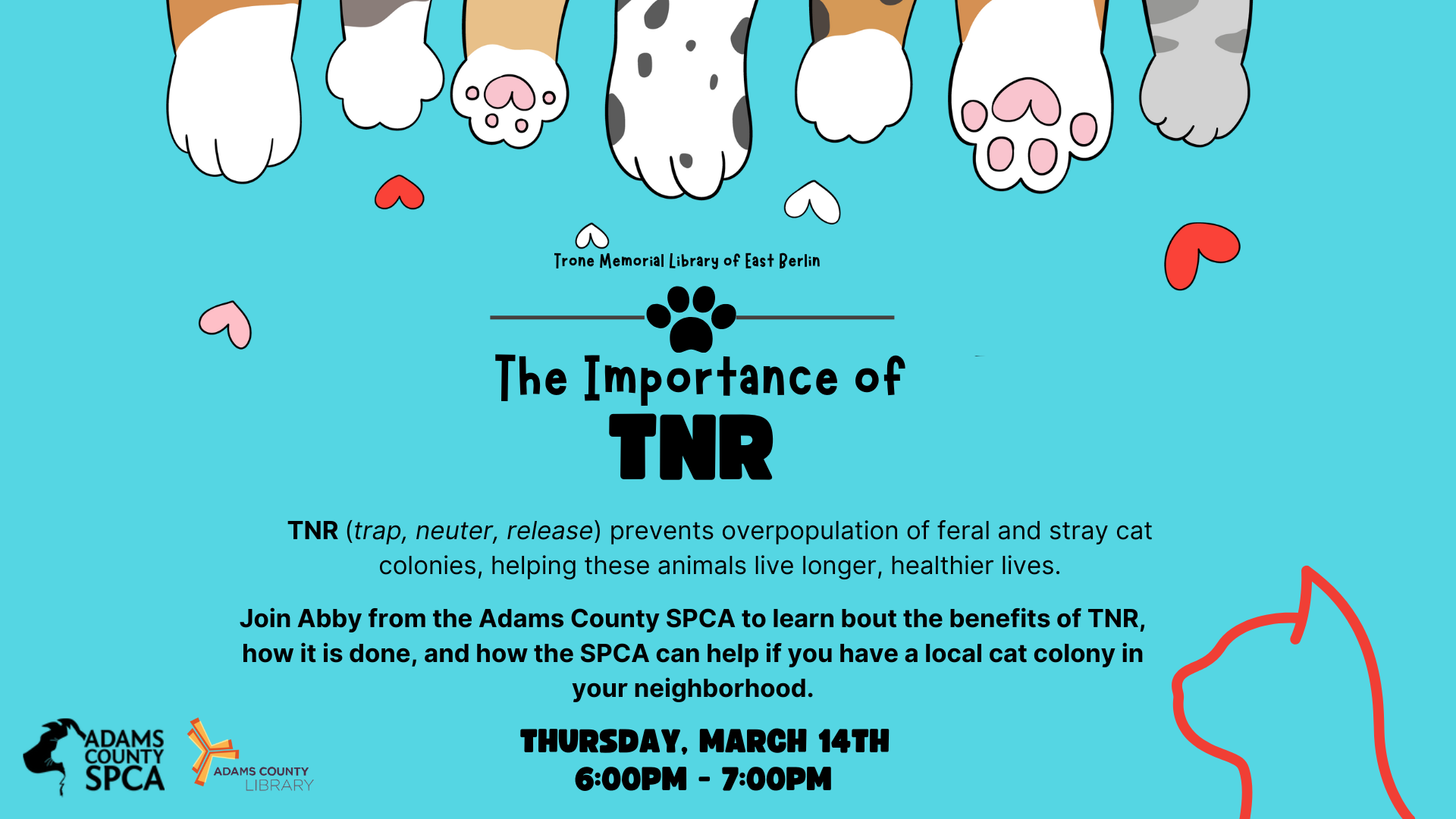 Flyer with information about The Importance of TNR.