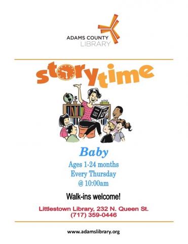 Join us each Thursday, 10  a.m. (except holidays)