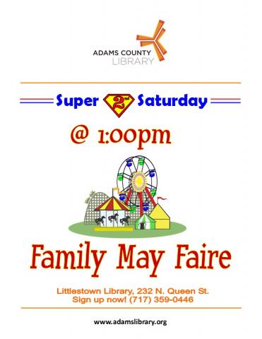 Family May Faire is at 1:00pm