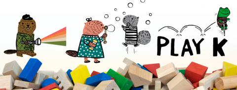 Cartoon image of animals with PLAY K logo.
