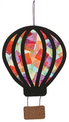 hot air balloon tissue paper craft