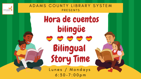 Image of the flyer for the bilingual storytime program
