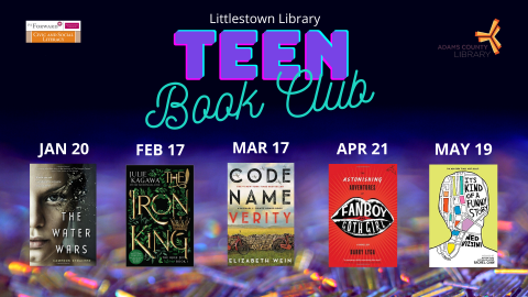 Join us on the third Thursday of the month at 4:00pm from January through May for the Littlestown Library's Teen Book Club.
