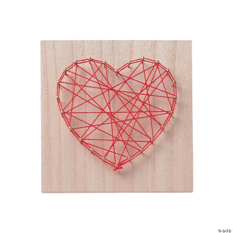 Heart String Art craft