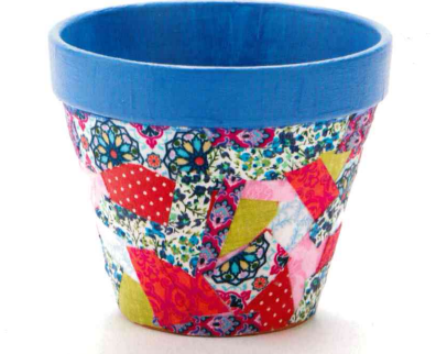 decoupage flowerpot