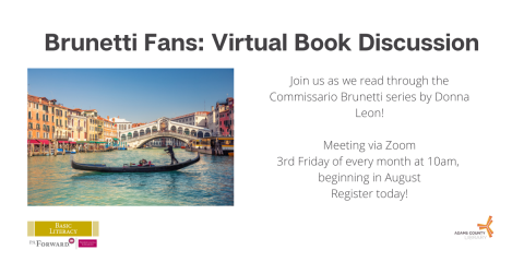 Image on white background of a Venice water scene with a gondolier in the foreground.