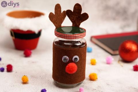 Reindeer mason jar