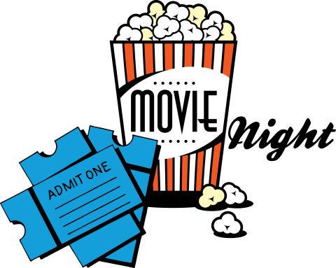 blue movie tickets next to a red-striped bucket of popcorn