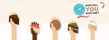 hands holding up various baked goods