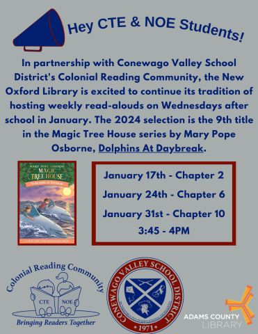 Colonial redaing Community logo of kids with book