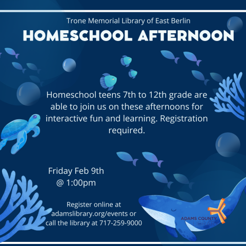 Images of ocean creatures and coral with text explaining event
