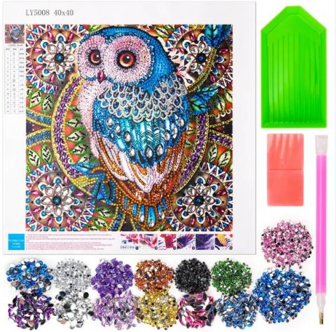 Owl diamond painting kit