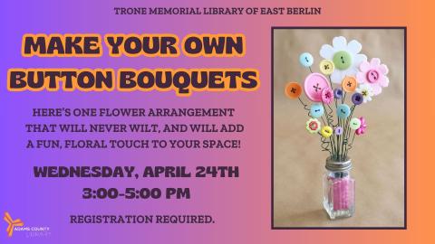 Button bouquet flyer