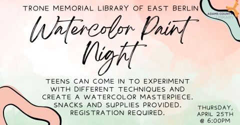 Watercolor background with text on top