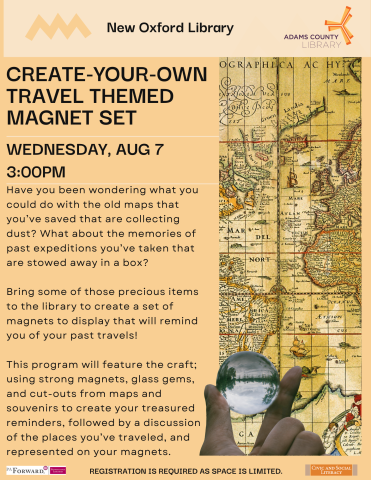 map and glass marble