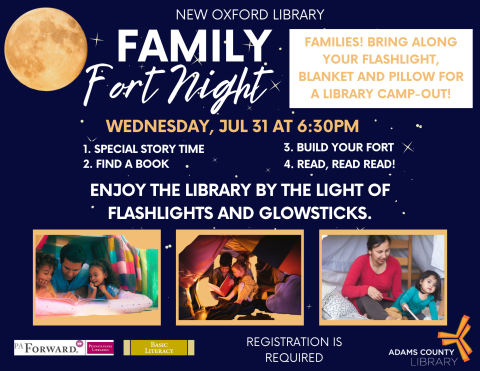 kids and parents in blanket forts