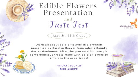 Edible Flowers Presentation and Taste Test