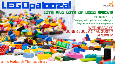 LEGOpalooza - WEDNESDAYS JUNE 5 / JULY 3 / AUGUST 7 at 3:00PM