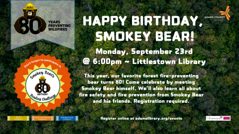 Happy Birthday Smokey Bear at Littlestown Library