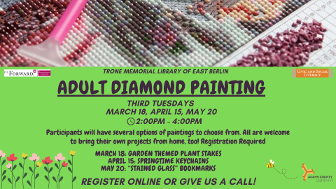 Flyer for Spring Diamond Painting