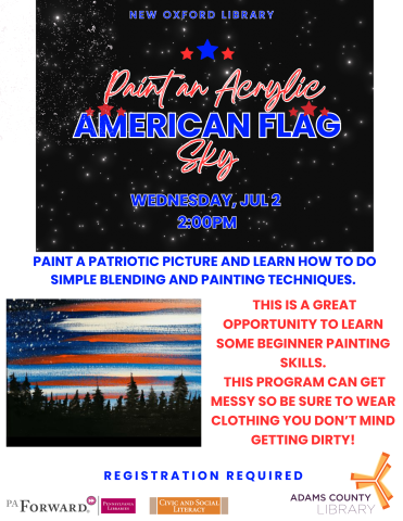 American flag painting