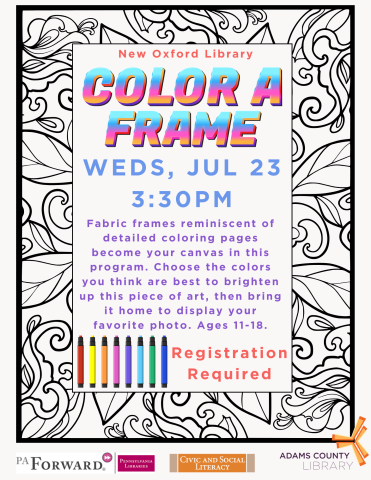 line drawn flower frame