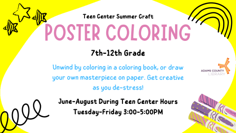 Teen Summer Craft: Poster Coloring