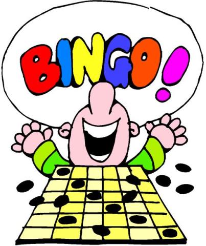 Cartoon bingo player