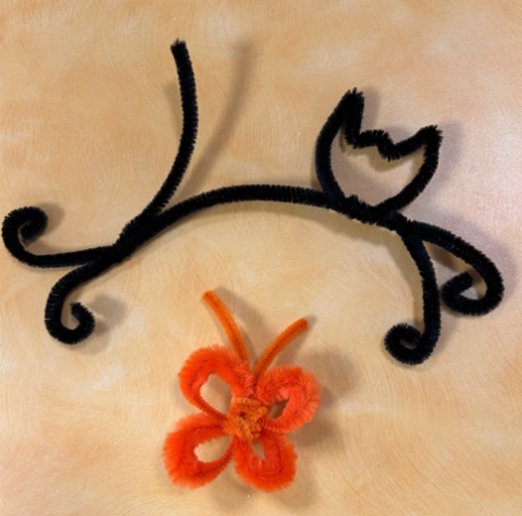 pipe cleaner cat & butterfly