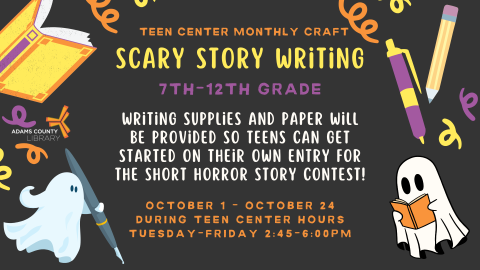 Teen Monthly Craft: Scary Story Writing