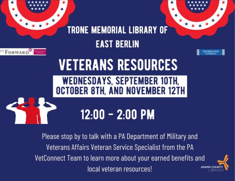 Flyer containing information about Veteran Resources tabling