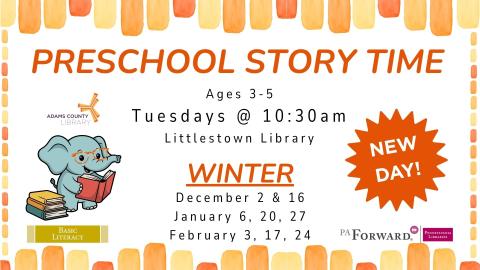 2025-2026 Winter LTN Preschool Story Time