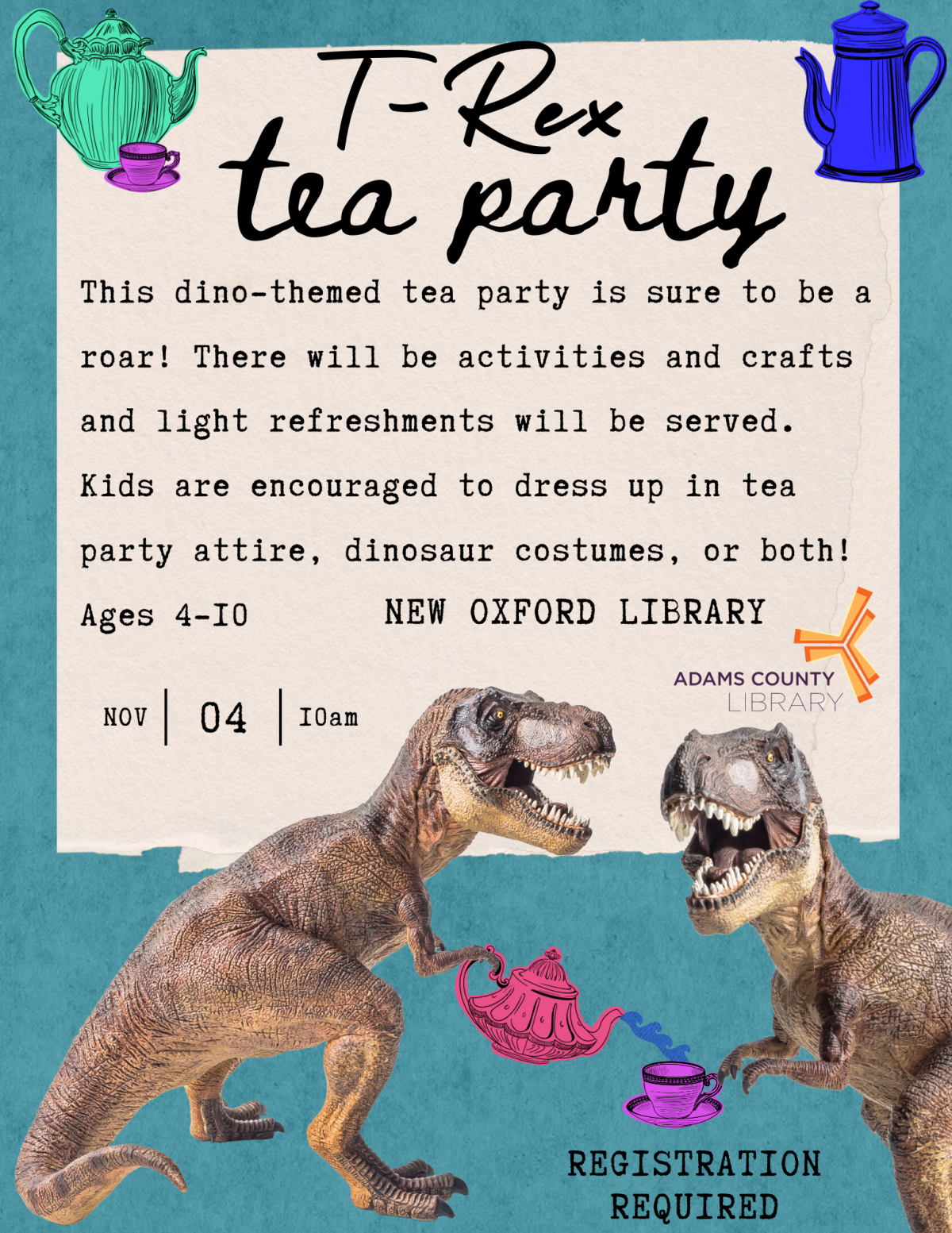 T-Rex and teapots
