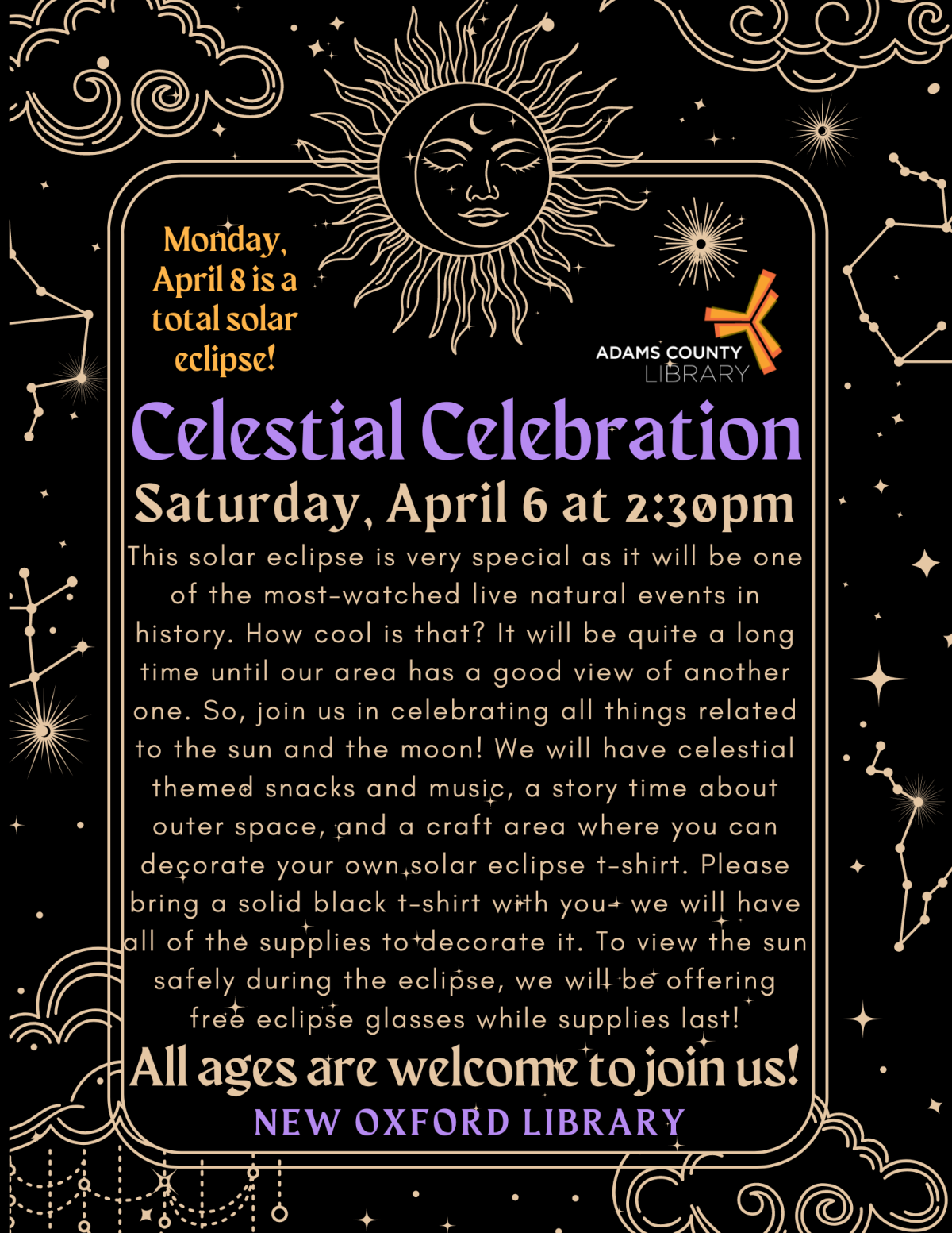 black and gold celestial design