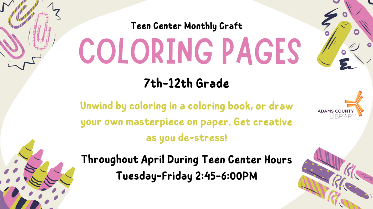Teen Monthly Craft: Coloring Pages