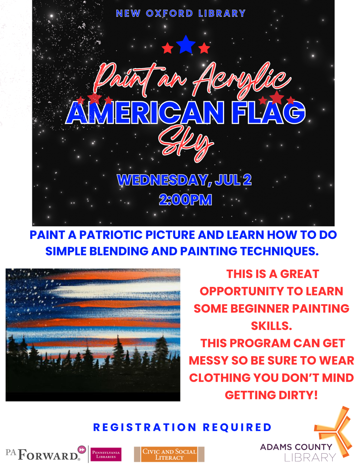 American flag painting