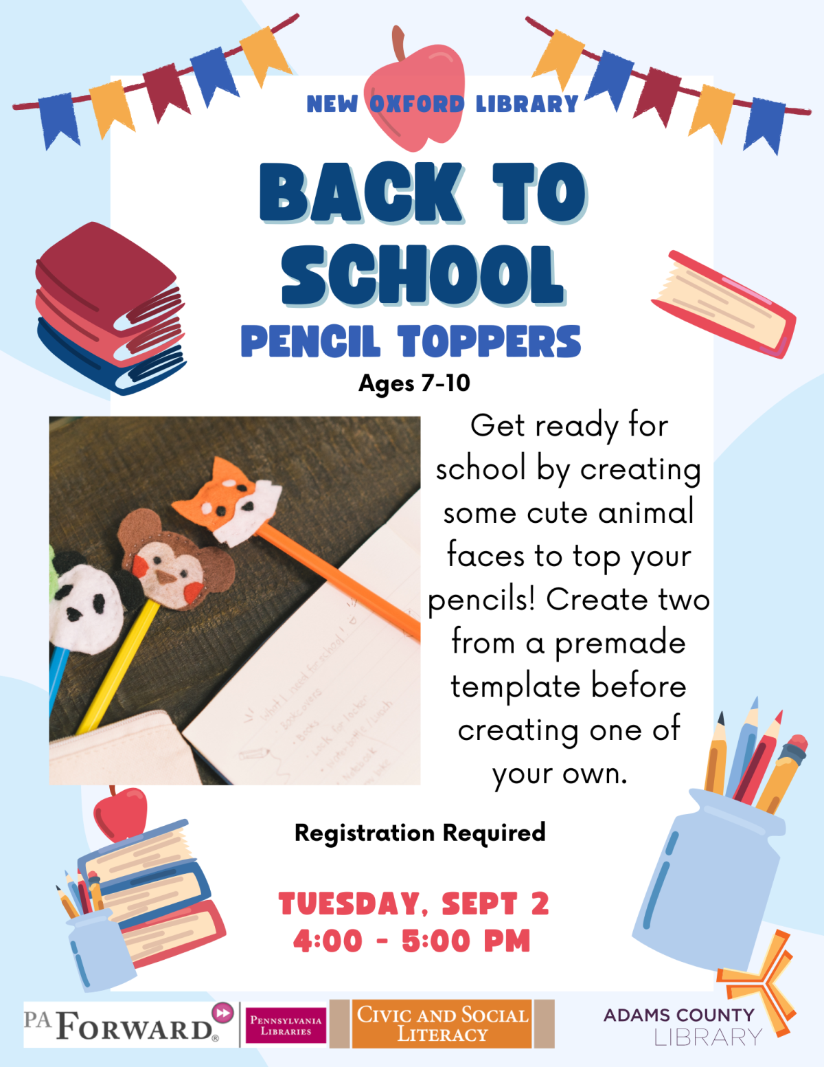 Pencils and school items