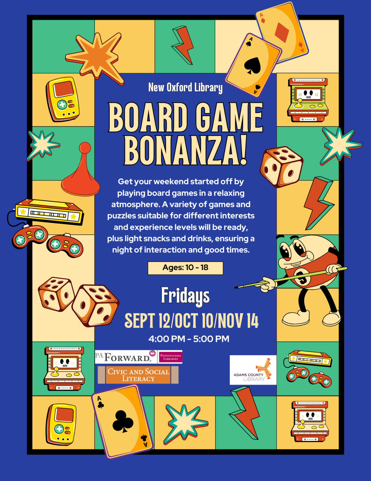 Board game around edges