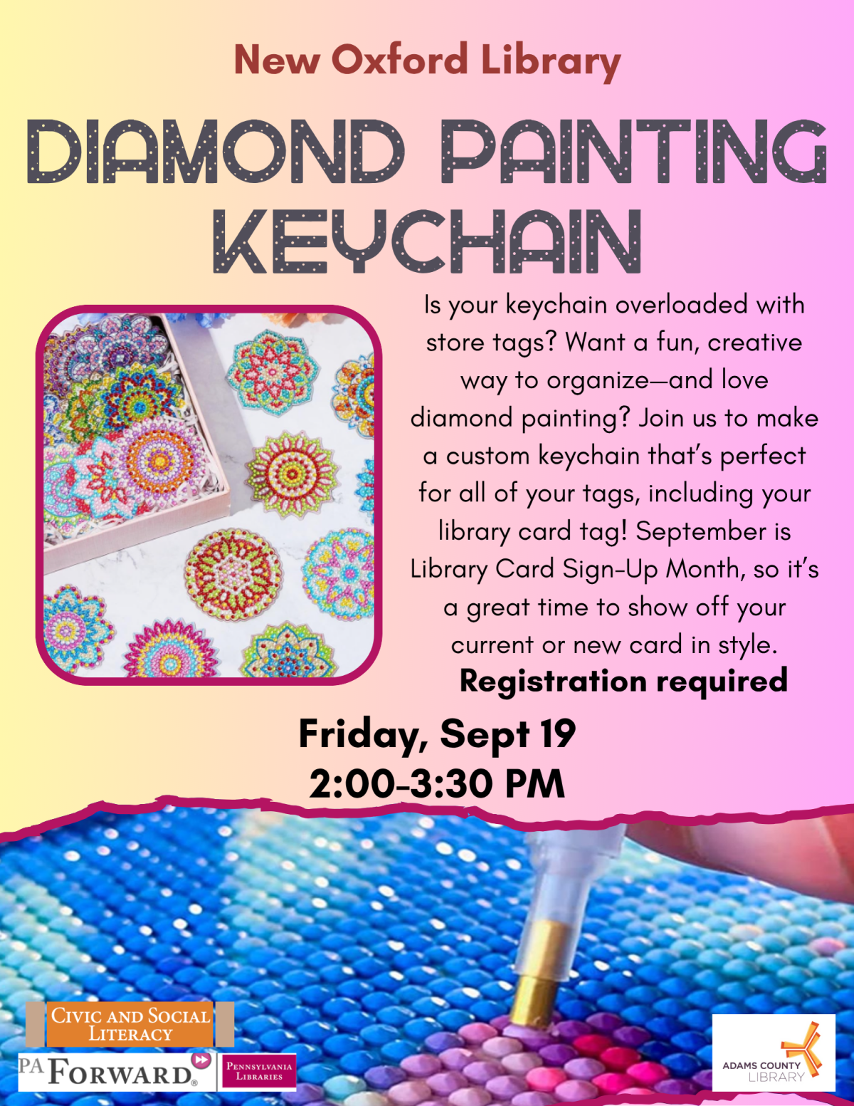 diamond painting jewels and keychains